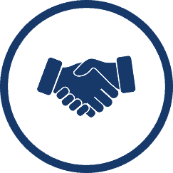 Close-up of two hands shaking, symbolizing partnership and trust.